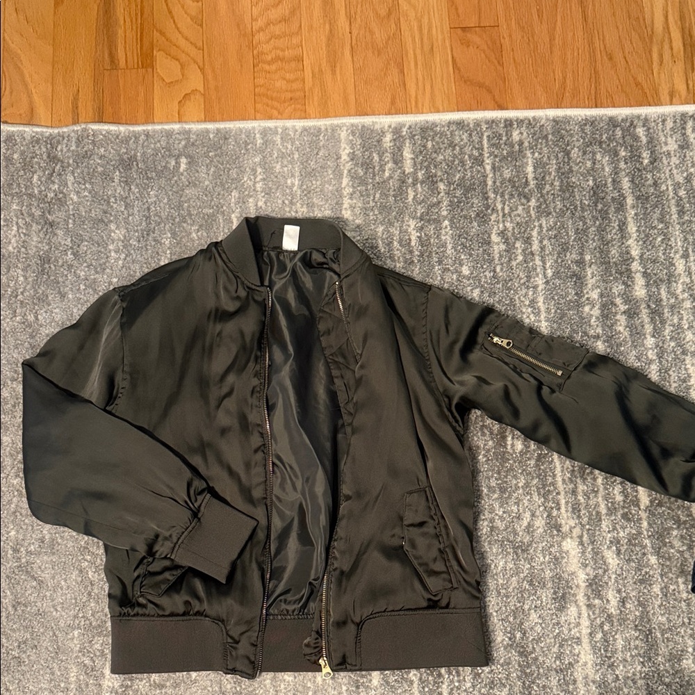 H&M Women's Green Bomber Jacket